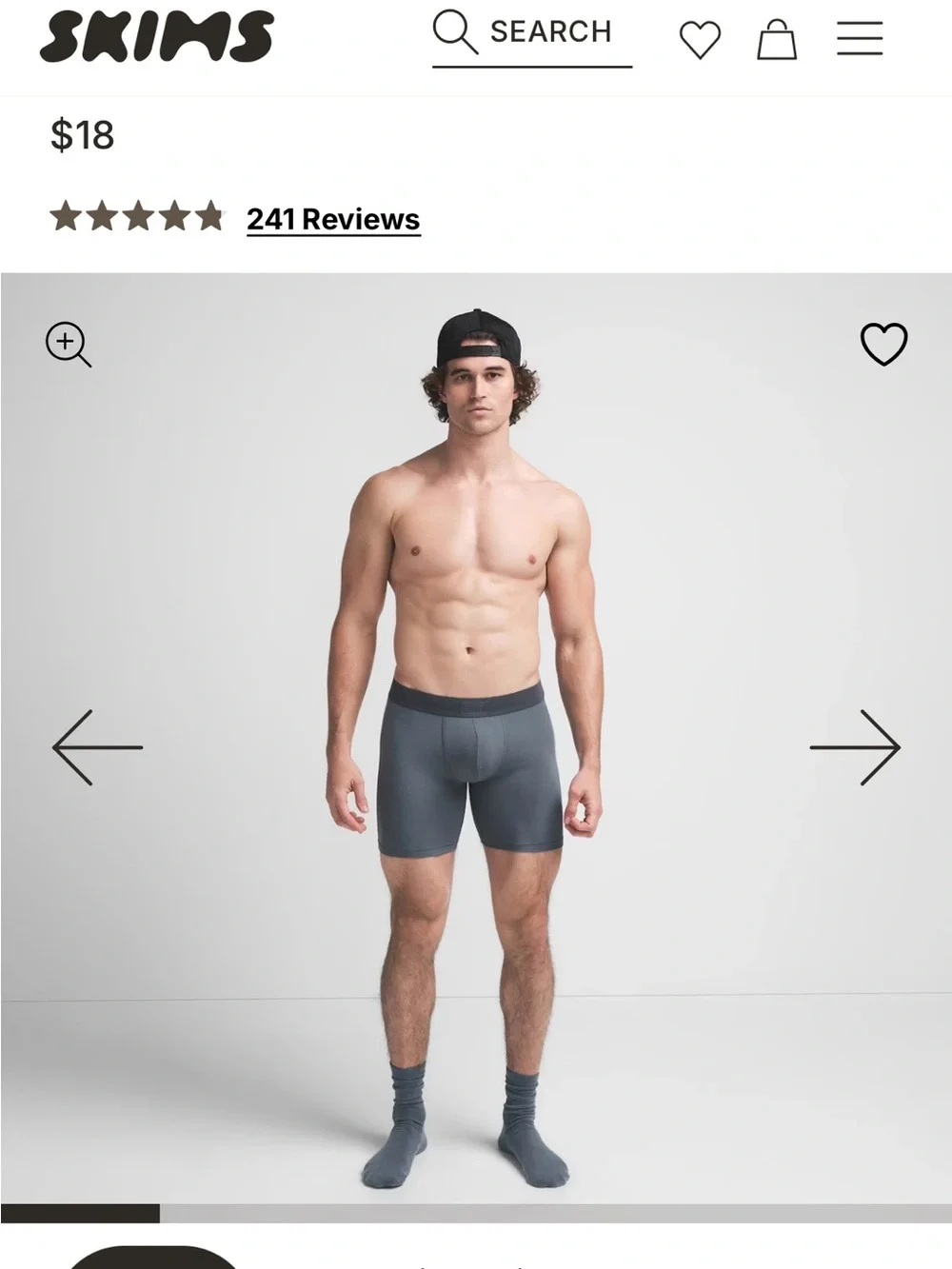Skims Men's Cotton Boxer Briefs XL  (2-Pack)